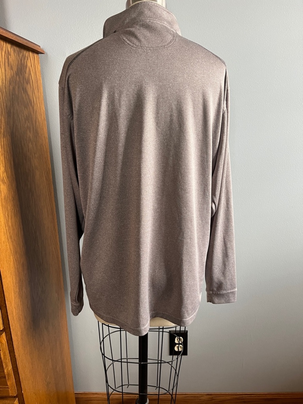 J. America Gray Quarter-Zip Pullover with Red IU Logo - Picture 3 of 6